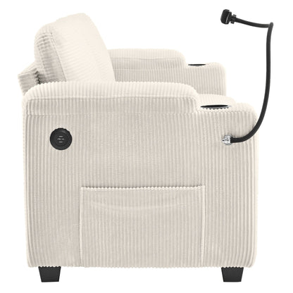 Canapé-lit convertible multifonctionnel en velours côtelé Emily de GDFStudio pour petits espaces