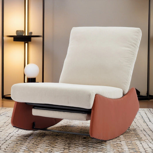 Fauteuil inclinable à bascule moderne GDFStudio avec repose-pieds