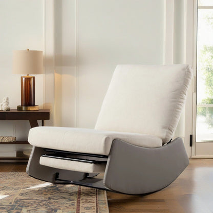 Fauteuil inclinable à bascule moderne GDFStudio avec repose-pieds