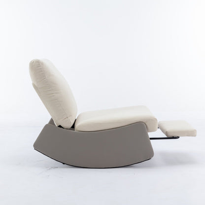 Fauteuil inclinable à bascule moderne GDFStudio avec repose-pieds