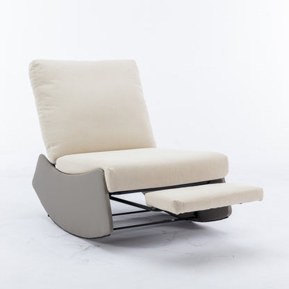 Fauteuil inclinable à bascule moderne GDFStudio avec repose-pieds