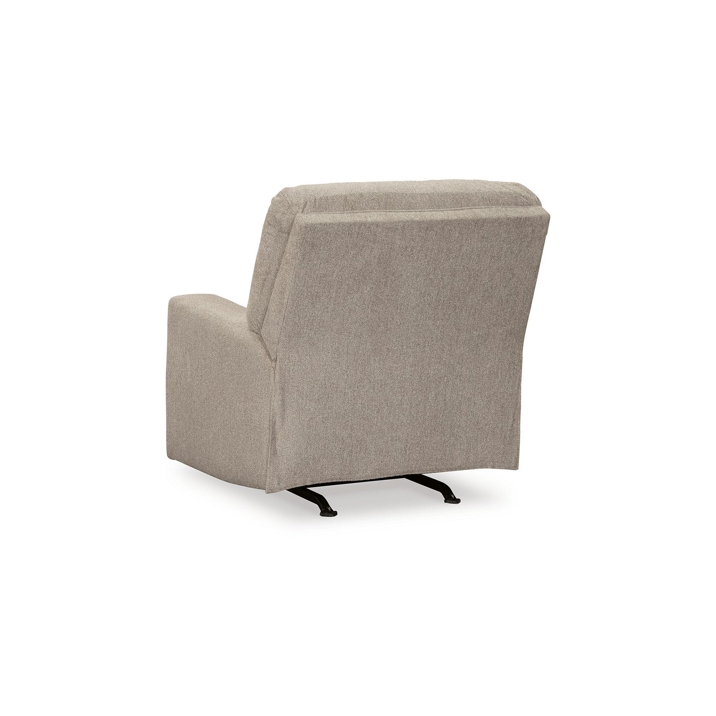 Fauteuil inclinable à bascule manuel Gavin, peluche XL, parchemin marron, polyester