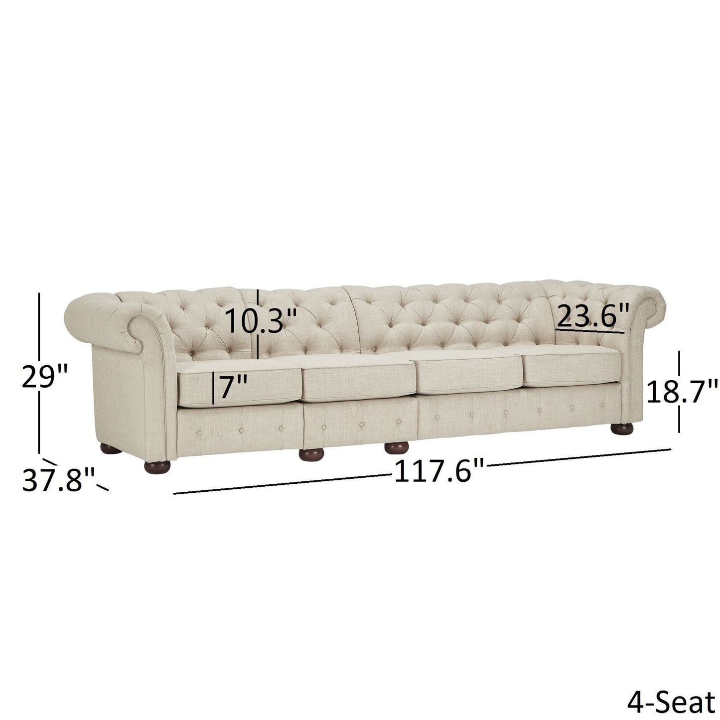 Canapé Chesterfield modulaire 4 places Gdansk