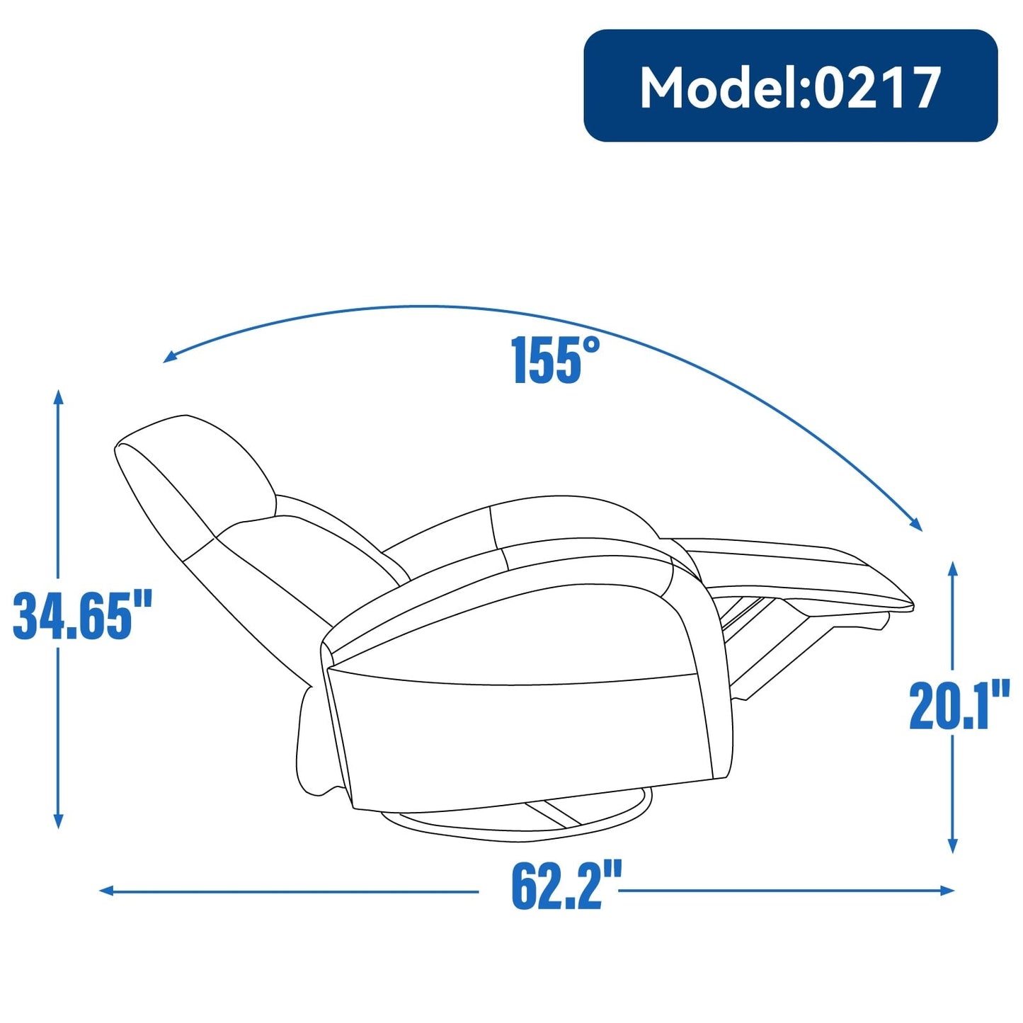 Fauteuil inclinable électrique en cuir véritable avec pivot à 270°, mouvement de bascule, soutien lombaire et ports de chargement USB et Type-C