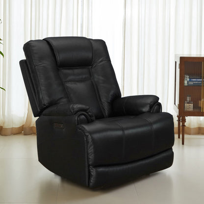 Véritable fauteuil inclinable électrique à inclinaison zéro gravité avec appui-tête réglable et repose-pieds extensible en cuir de qualité supérieure