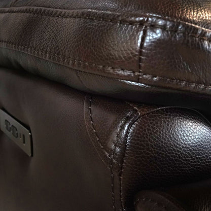 Fauteuil inclinable électrique en cuir pleine fleur, appui-tête réglable, repose-pieds extensible, fauteuil inclinable à gravité zéro