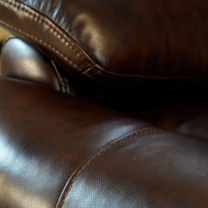 Fauteuil inclinable électrique en cuir pleine fleur, appui-tête réglable, repose-pieds extensible, fauteuil inclinable à gravité zéro