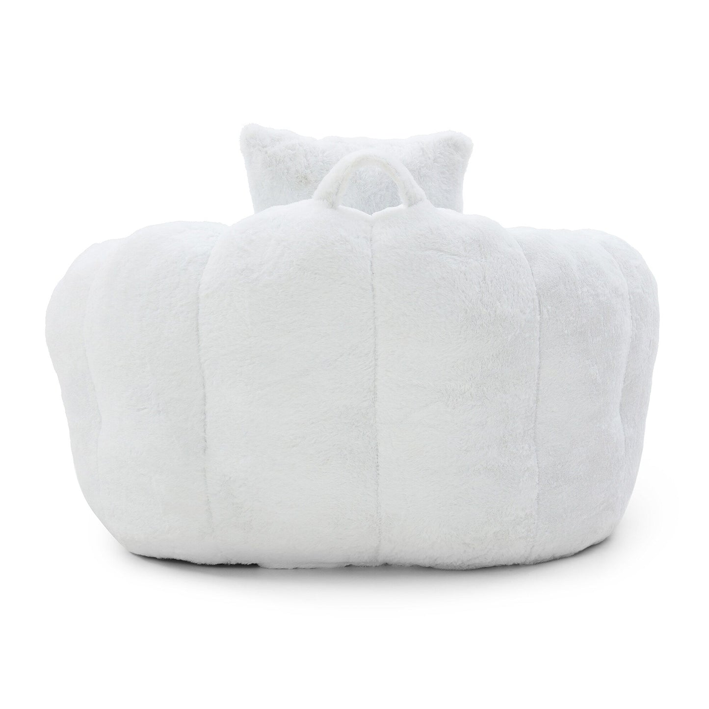 Pouf géant avec repose-pieds, pouf surdimensionné pour adultes et enfants, grand fauteuil en fausse fourrure en forme de coquillage avec rembourrage