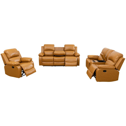 Ensemble de canapés de salon 3 pièces Ginger semi-PU et PVC