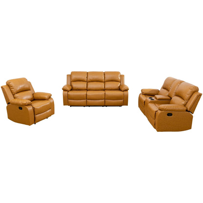 Ensemble de canapés de salon 3 pièces Ginger semi-PU et PVC