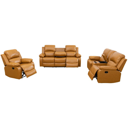 Ensemble de canapés de salon 3 pièces Ginger semi-PU et PVC