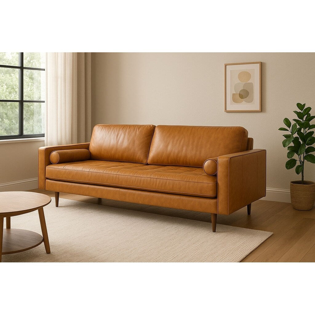Canapé en cuir Gio VEGGIE COULEUR TAN