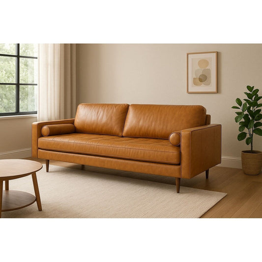 Canapé en cuir Gio VEGGIE COULEUR TAN