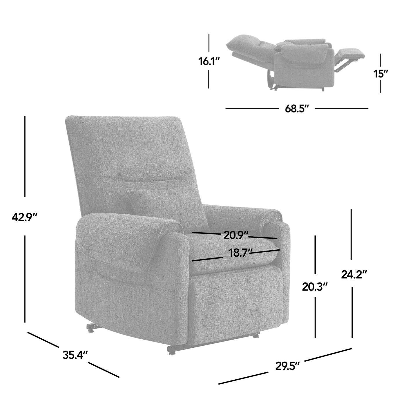 Fauteuil inclinable électrique Glenn 30