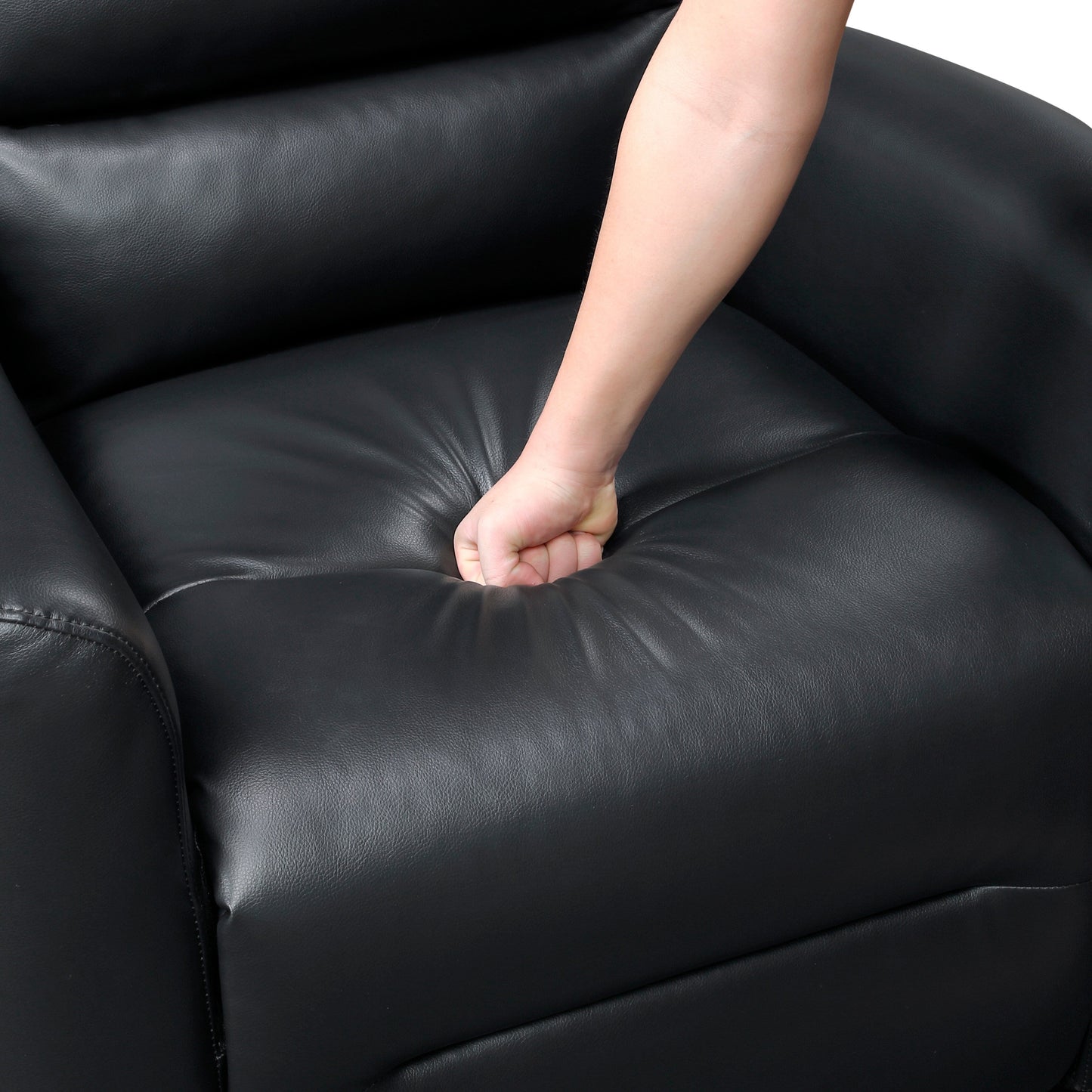 Fauteuil inclinable pivotant avec revêtement en similicuir respirant, meuble de salon de luxe, fauteuil de cinéma
