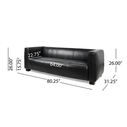 Canapé 3 places en similicuir Goyette par Christopher Knight Home