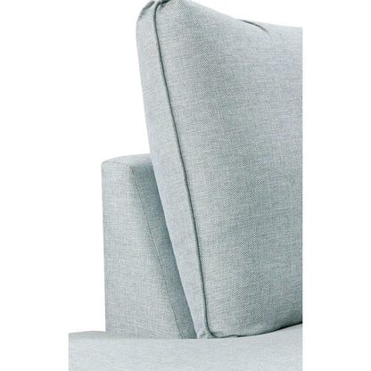 Canapé transitionnel Grande Mist à accoudoirs ronds bleu bébé