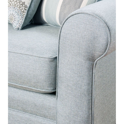 Canapé transitionnel Grande Mist à accoudoirs ronds bleu bébé