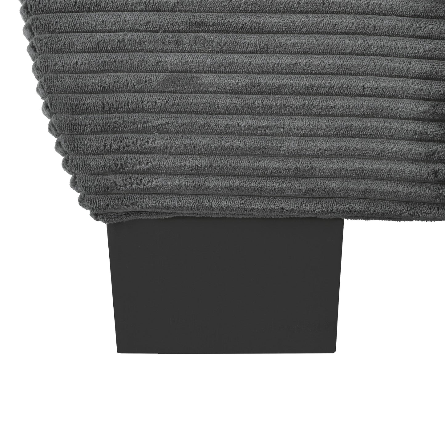 Canapé causeuse gris moderne en velours côtelé 85,4 avec 2 coussins décoratifs pour le salon