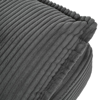 Canapé causeuse gris moderne en velours côtelé 85,4 avec 2 coussins décoratifs pour le salon