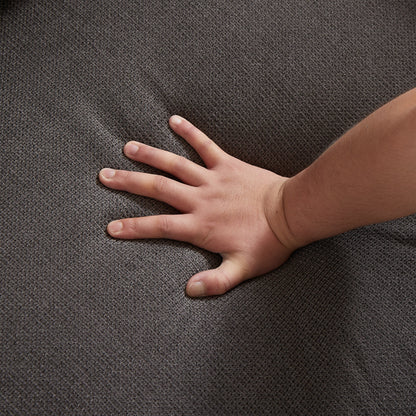 Canapé-lit convertible 3 places en polyester gris