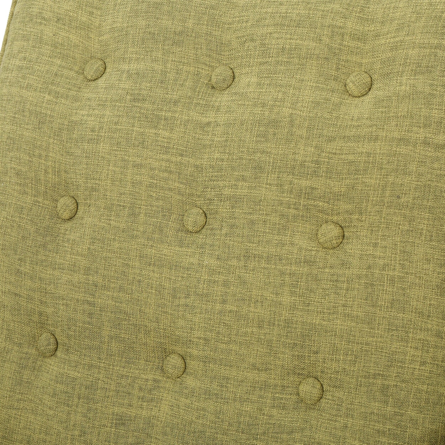 Fauteuil inclinable rembourré en tissu vert style milieu du siècle avec repose-pieds, dossier capitonné et pieds en hêtre