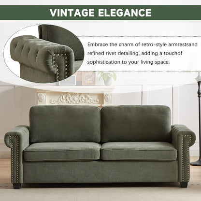 Canapé-lit convertible 3 places en polyester vert