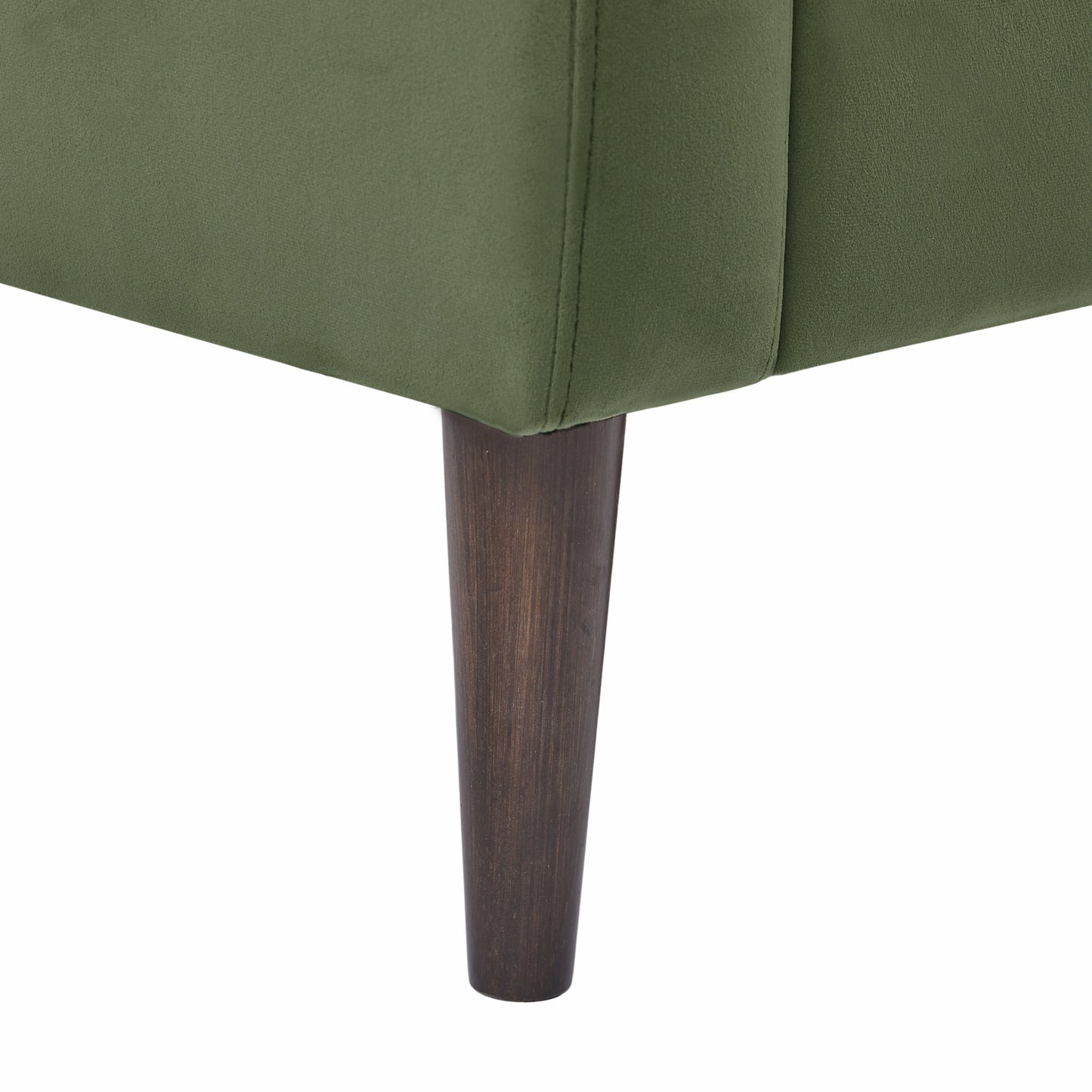 Canapé Chesterfield rembourré en velours vert