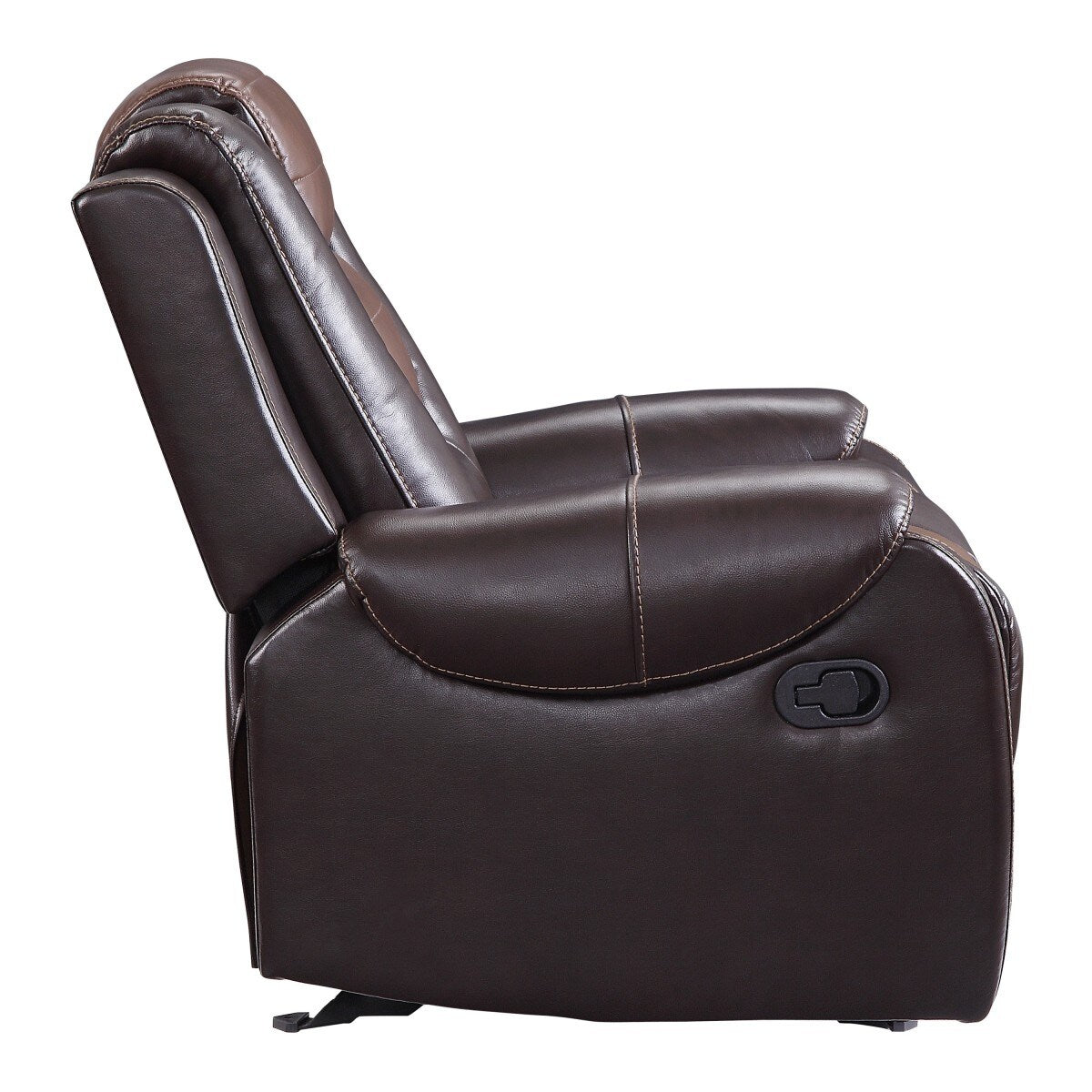 Fauteuil inclinable en similicuir marron clair et foncé de qualité supérieure Grete