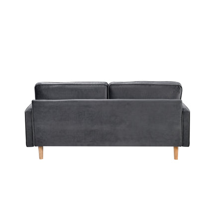 Canapé 3 places gris 70 avec coussin de remplissage en coton élastique et poupée de haute qualité pour le salon