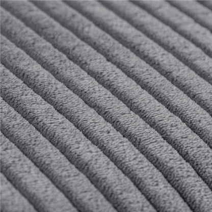 Canapé 2 places gris 90 en polyester avec coussins amovibles, 2 oreillers et poufs amovibles