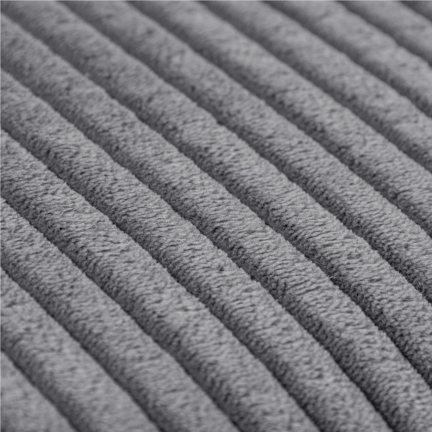 Canapé 2 places gris en polyester de 90 po avec coussins de dossier amovibles et poufs amovibles