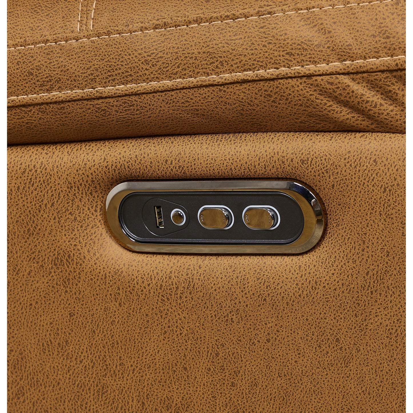 Fauteuil inclinable gris à double moteur avec pivot à 240°, fonction bascule, connectivité USB et appui-tête réglable