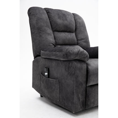 Fauteuil inclinable électrique gris avec massage et positions infinies