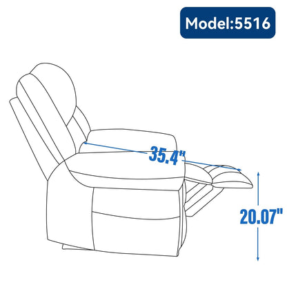 Fauteuil inclinable électrique gris avec double moteur, réglage de la position en continu, massage et chauffage, supporte jusqu'à 350 lb
