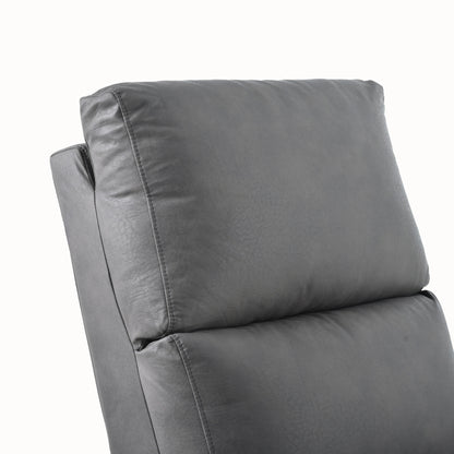 Fauteuil inclinable électrique gris avec ports USB et commandes latérales