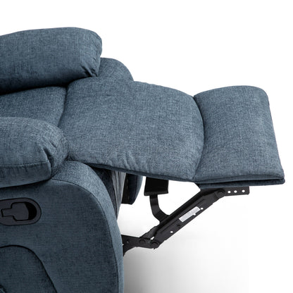 Fauteuil inclinable de massage gris avec chauffage et inclinaison manuelle