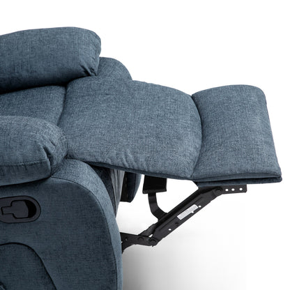 Fauteuil de massage inclinable gris avec chauffage et 5 modes, design capitonné, fonction d'inclinaison manuelle, télécommande, poche latérale