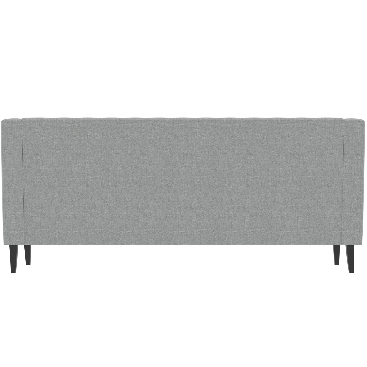 Canapé 3 places gris style Mid-Century Modern en polyester 78,75 po avec dossier capitonné et coussin confortable pour le salon