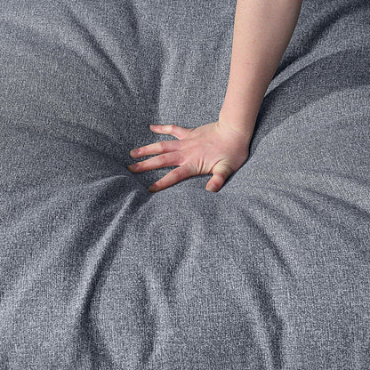 Canapé modulable 4 places gris moderne en lin 155,9 avec coussins pour le salon