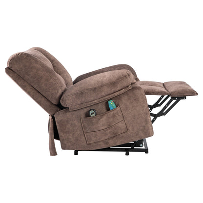 Fauteuil inclinable électrique gris pour personnes âgées avec fonctions de massage et de chauffage, capacité de 330 lb et inclinaison réglable jusqu'à 150°