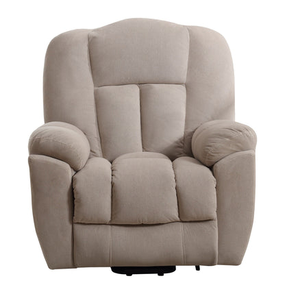 Fauteuil inclinable électrique gris avec chauffage, massage, port USB et positions infinies
