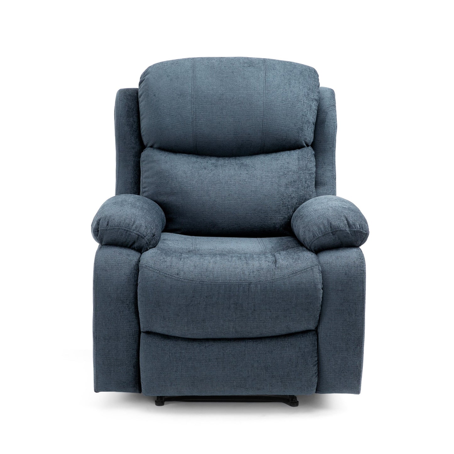 Fauteuil inclinable gris avec inclinaison manuelle, chauffage, 5 modes de massage, télécommande et poche de rangement latérale