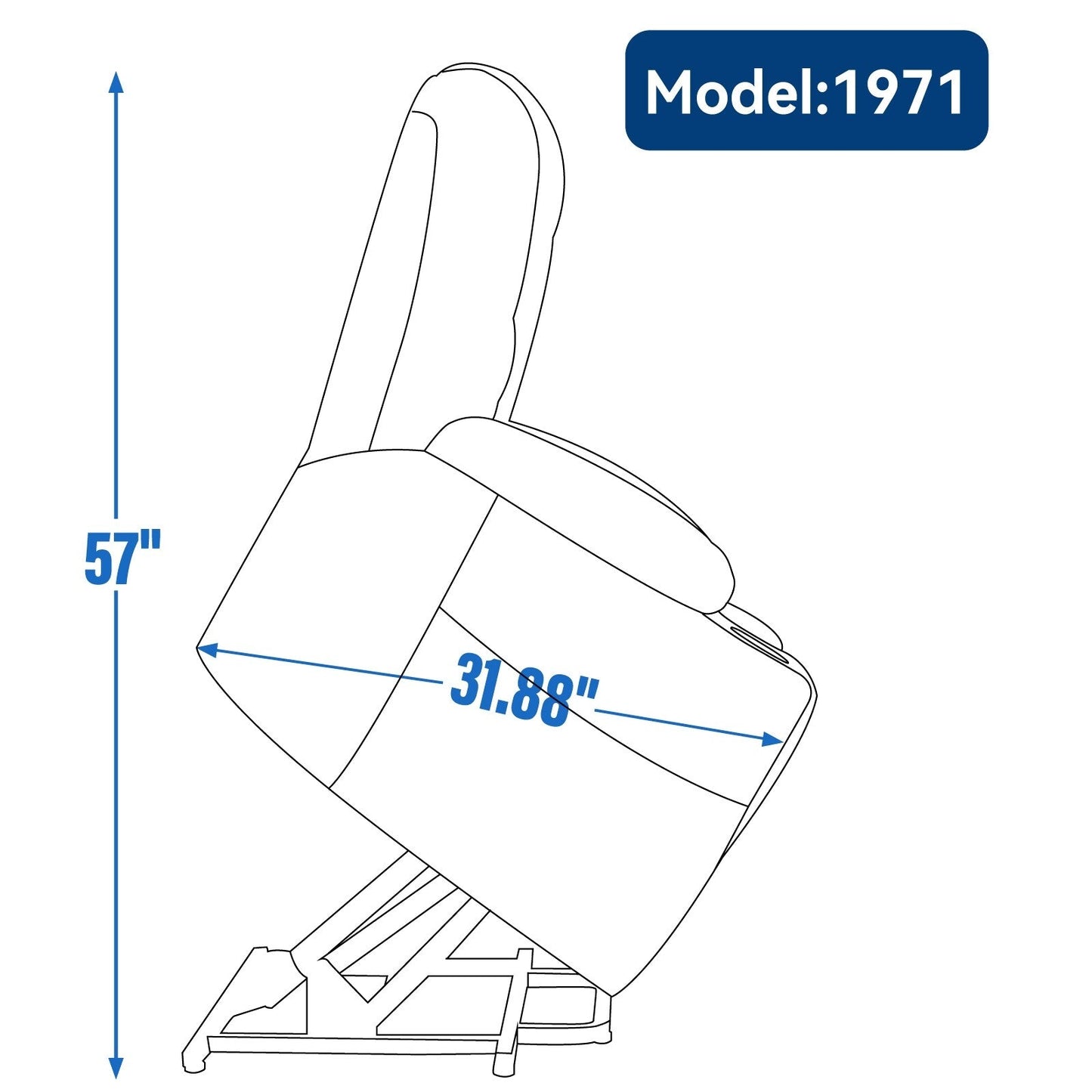 Fauteuil inclinable électrique spacieux gris avec massage, chauffage, deux ports USB, chargement Type-C et porte-gobelets