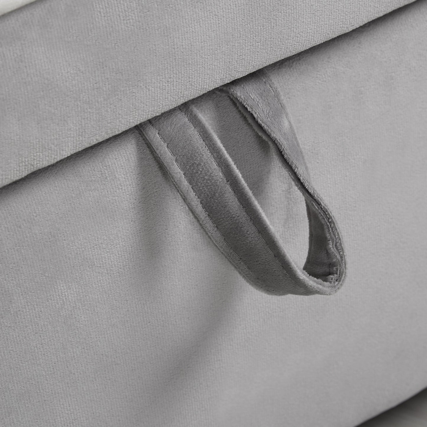 Canapé-lit simple convertible en velours gris avec port de chargement USB