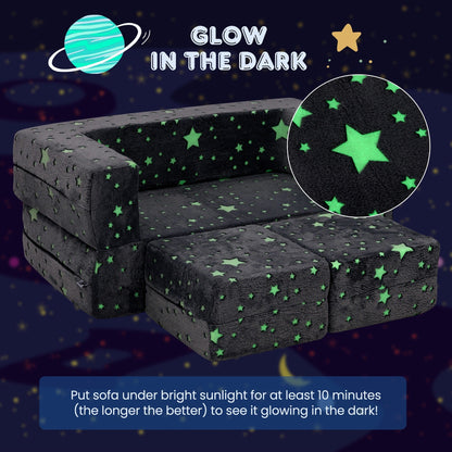 Canapé pliant 3 en 1 pour bébé Gymax, amovible et lavable en machine