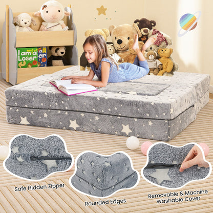 Canapé pliant 3 en 1 pour bébé Gymax, amovible et lavable en machine