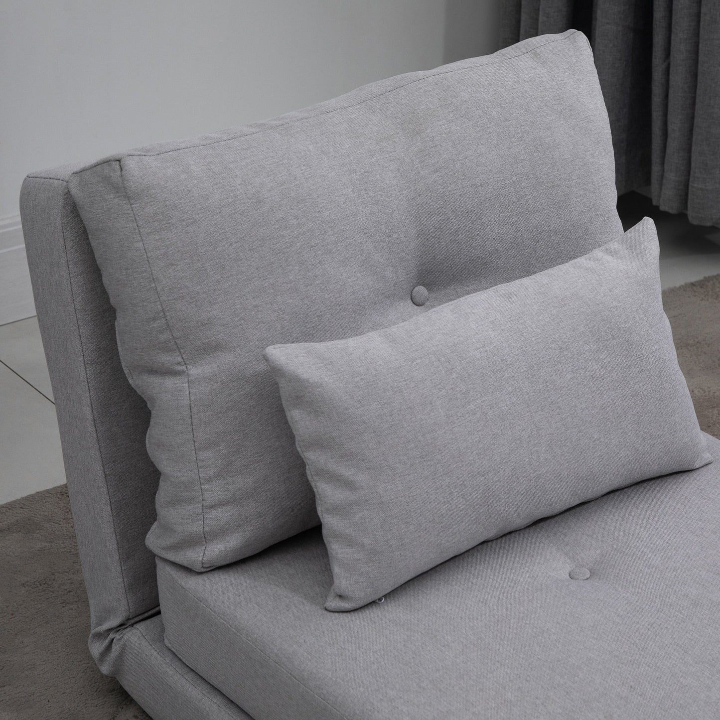 Fauteuil convertible rabattable et rembourré HOMCOM, canapé-lit de sol