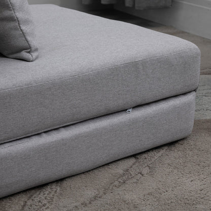 Fauteuil convertible rabattable et rembourré HOMCOM, canapé-lit de sol