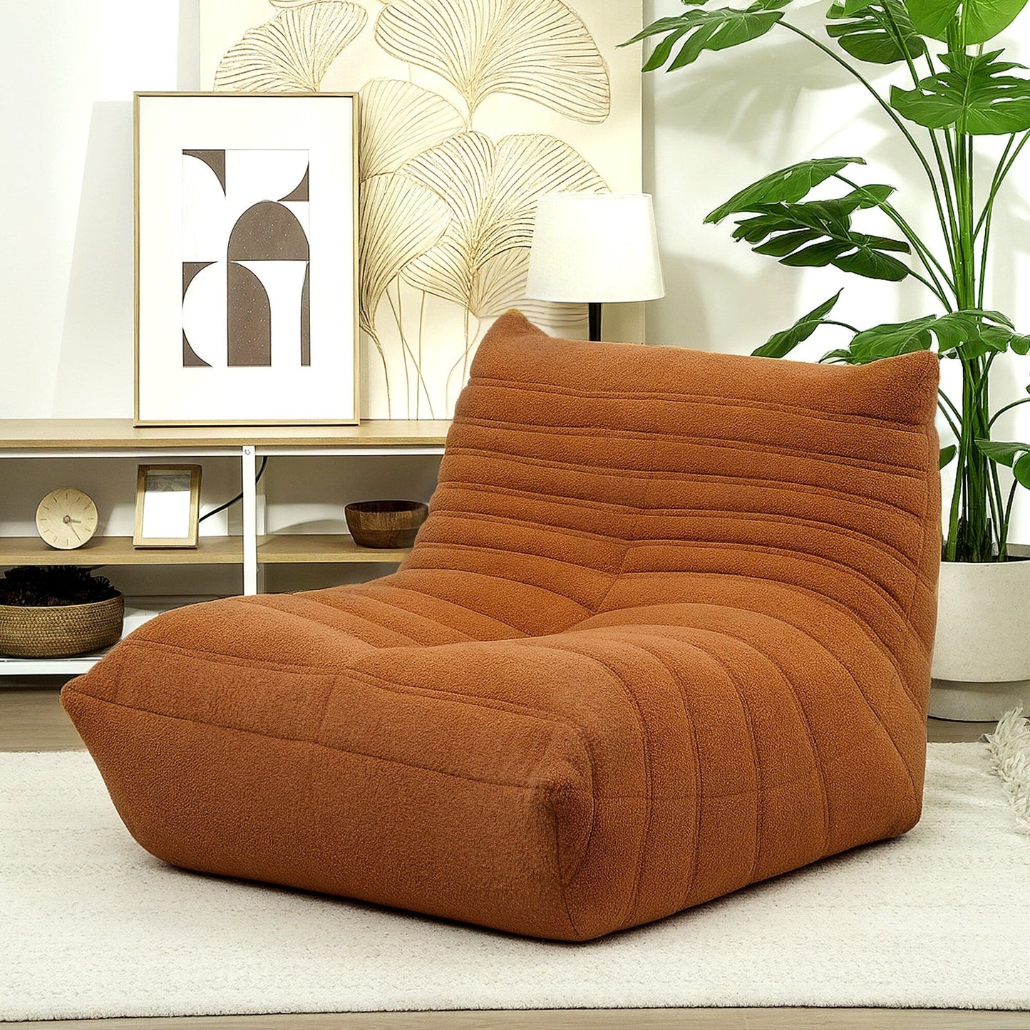 Pouf HOMCOM pour adultes, fauteuil géant au coin du feu, canapé paresseux, canapé pouf avec mousse haute densité confortable